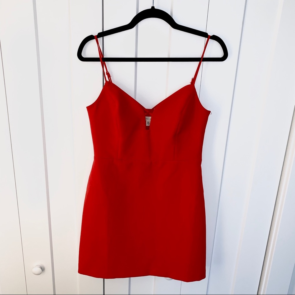 Silence + Noise Red Mini Dress - Picture 2 of 4